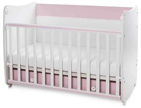 Βρεφικό κρεβάτι DREAM  60x120εκ. White + Pink 10150420038A  Lorelli (Δώρο Πάντα Προστασίας)