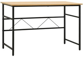 vidaXL Γραφείο Υπολογιστή Μαύρο/Ανοιχτ. Δρυς 105x55x72εκ MDF & Μέταλλο
