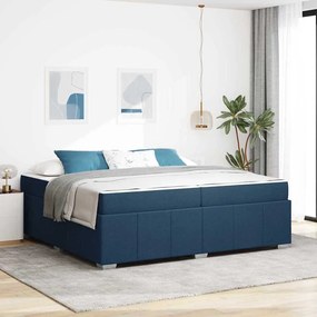 vidaXL Σκελετός Κρεβατιού Άλλο Μπλε 200 x 200 cm ύφασμα