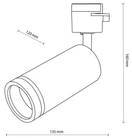 Σποτ Ράγας Μονοφασικό 1xGU10 Ring Tracer TK Lighting-6897-Μαύρο 6897
