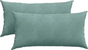 vidaXL Μαξιλάρι Καναπέ 2 pcs Θαλασσί 80 x 40 cm Υφασμάτινο Κορντουρά