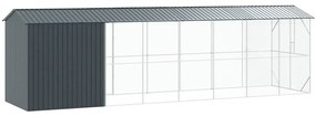 vidaXL Κλουβί πουλιών  με επέκταση σε ανθρακί, 210 x 838 x 247 εκ. από ατσάλι
