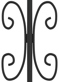 vidaXL Πόρτα Περίφραξης Kampen με Κορυφή Δόρυ Μαύρη 103x75 εκ. Ατσάλινη