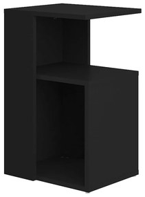 vidaXL Τραπέζι Βοηθητικό Μαύρο 36 x 30 x 56 εκ. από Επεξ. Ξύλο