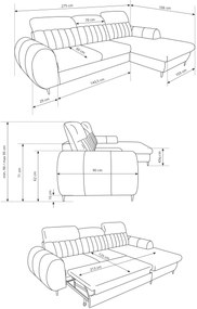 Γωνιακός καναπές Blanc-Leuko-Δεξιά