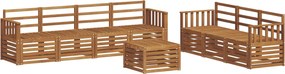 vidaXL Σετ Καναπέ 8 pcs Φυσικό Στερεό Ξύλο Ακακίας