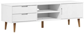 vidaXL Έπιπλο Τηλεόρασης MOLDE Λευκό 158x40x49 εκ. Μασίφ Ξύλο Πεύκου