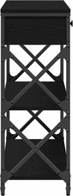 vidaXL Κονσόλα Τραπέζι Μαύρη δρυς 75 x 28 x 75 εκ