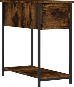 vidaXL Κομοδίνα 2 τεμ. Καπνιστή Δρυς 30 x 60 x 60 εκ. Επεξεργ. Ξύλο