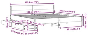 ΣΚΕΛΕΤΟΣ ΚΡΕΒ. ΧΩΡΙΣ ΣΤΡΩΜΑ ΛΕΥΚΟ 180X200 ΕΚ ΜΑΣΙΦ ΠΕΥΚΟ 3301741