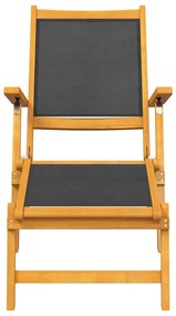 vidaXL Ξαπλώστρες Εξ. Χώρου με Τραπέζι Μασίφ Ξύλο Ακακίας &amp; Textilene