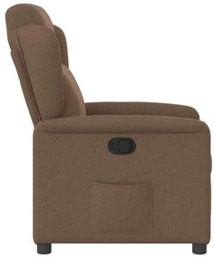 vidaXL Πολυθρόνα Ανακλινόμενη Καφέ Υφασμάτινη