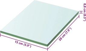 vidaXL Ράφι Πάνελ Διάφανο 20 x 15 εκ. Γυάλινο