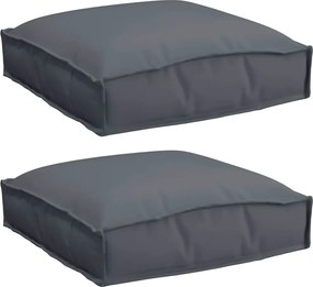 vidaXL Μαξιλάρι 2 pcs Ανθρακί 40 x 40 x 8 εκ. Ύφασμα Όξφορντ