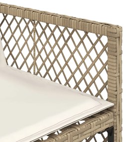 vidaXL Σετ Τραπεζαρίας Κήπου 13 τεμ. Μπεζ Συνθ. Ρατάν με Μαξιλάρια