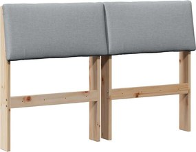 vidaXL Ταπετσαρισμένο κεφαλάρι Ανοιχτό γκρι 120 cm