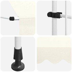 vidaXL Τέντα Συρόμενη Χειροκίνητη Κρεμ 200 εκ.