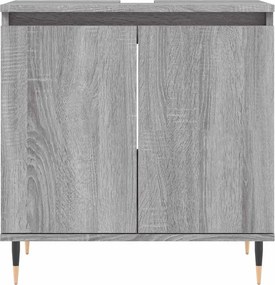 vidaXL Ντουλάπι Μπάνιου Γκρι Sonoma 58 x 33 x 60 εκ. από Επεξεργ. Ξύλο
