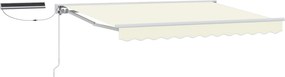vidaXL Ηλεκτρικό Αναδιπλούμενο Σκίαστρο Κρεμ 3,5 x 2 m
