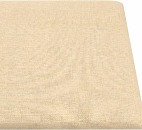 vidaXL Κεφαλάρι Τοίχου 12 pcs Κρεμ 90 x 15 cm ύφασμα
