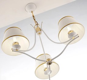 Κρεμαστό Πολύφωτο Samba Φ78cm 3xE27 Λευκό με Χρυσό