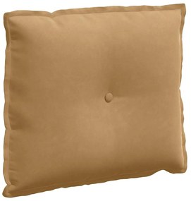 vidaXL Μαξιλάρι Πλάτης Καφέ 60 x 50 cm Υφασμάτινο Κορντουρά