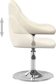 vidaXL Καρέκλες Τραπεζαρίας Περιστρεφόμενες 2 τεμ. Κρεμ Βελούδινες