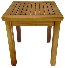 Τραπέζι Noly teak ξύλο σε φυσική απόχρωση 40x40x45εκ