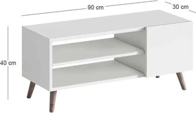 Έπιπλο τηλεόρασης Parma λευκό 90x30x40εκ