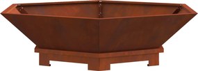 vidaXL Φωτιά σε μπολ Σκ rusty 100 x 100 x 28 εκ.