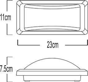 LED Απλίκα Εξωτερικού Χώρου Arc 12W 3000K/4000K/6000K/CCT IP65 Ασημί