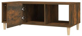 vidaXL Τραπεζάκι Σαλονιού Καπνιστή Δρυς102x50x40εκ.Επεξεργασμ.Ξύλο