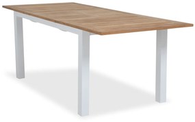 Τραπέζι εξωτερικού χώρου deNoord 129, Ξύλο, 75x90cm, Καφέ, Άσπρο, Μέταλλο, Ξύλο: Δρυς | Epipla1.gr