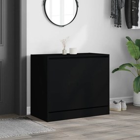 vidaXL Παπουτσοθήκη Μαύρη 80x42x69 εκ. από Επεξεργασμένο Ξύλο