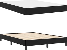 vidaXL Σκελετός Κρεβατιού με στρώμα Μαύρο 140 x 200 cm ύφασμα