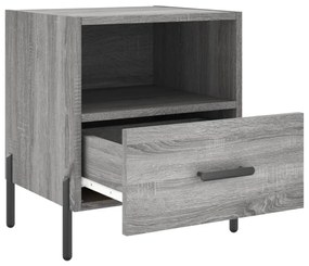 vidaXL Κομοδίνα 2 τεμ. Γκρι Sonoma 40 x 35 x 47,5 εκ. Επεξεργ. Ξύλο