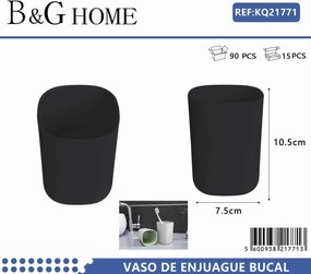 Θήκες οδοντόβουρτσας πλαστικές σε σετ 5Χ - Black - 21771