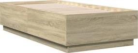 vidaXL Πλαίσιο Κρεβατιού Sonoma Δρυς 90 x 190 εκ. Επεξεργασμένο Ξύλο