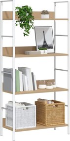 vidaXL Ραφιέρα 4 Επιπέδων Δρυς 60x27,6x124,5 εκ. Επεξεργασμένο Ξύλο