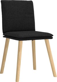 vidaXL Καρέκλες Τραπεζαρίας 4 τεμ. Μαύρες Υφασμάτινες