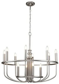 Πολυέλαιος Κρεμαστό Φωτιστικό 12xE14 Capitol Hill Elstead Lighting-KL-CAPITOL-HILL12-BN-Νίκελ Ματ KL-CAPITOL-HILL12-BN