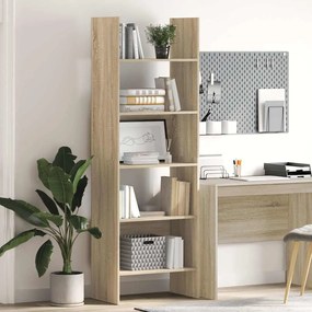 vidaXL Βιβλιοθήκη Χρώμα Sonoma Δρυς 60 x 35 x 180 εκ. από Επεξ. Ξύλο