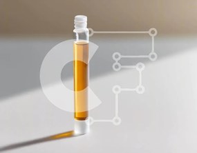 Intra Συλλεκτικό Ξύλινο Παζλ Plywood  4mm - Διαφανής κυλινδρικός σωλήνας με πορτοκαλί υγρό Σε Ξύλινο Κουτί - Διαστάσεις: 10x10 cm – 25 κομμάτια