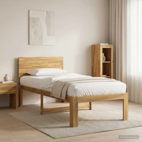 vidaXL Μονό Κρεβάτι με Κεφαλάρι ROSTOCK Λευκό 90 x 190 cm