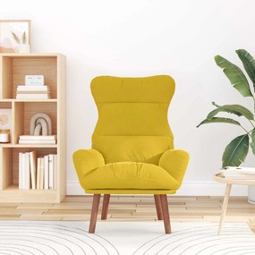 vidaXL Πολυθρόνα Κίτρινο 69 x 74 x 93 εκ. Βελούδο