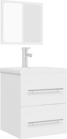 vidaXL Ντουλάπι Μπάνιου με Καθρέφτη Λευκό 41x38,5x48 εκ.