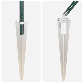 vidaXL Σίδερα Φράχτη με Σπίκερ 52 τμχ Ø32 mm 160 cm, γαλβανισμένο ατσάλι