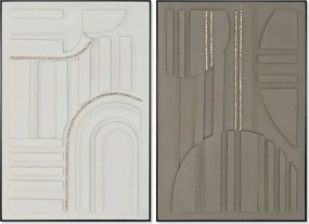 Καμβάς Home ESPRIT Καφέ Μπεζ Σύγχρονη Urban 82 x 4 x 122 cm (x2)