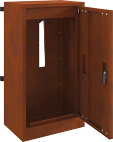 vidaXL γραμματοκιβώτιο με αποθήκευση Σκ rusty 30 x 20 x 55 εκ.