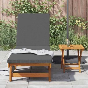 vidaXL Ξαπλώστρα με μαξιλάρι Καφέ 63 x 199 x 85 εκ. Μασίφ ξύλο ακακίας